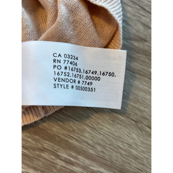 Club Monaco Beige Linen V Neck Sweater Small - Picture 8 of 9